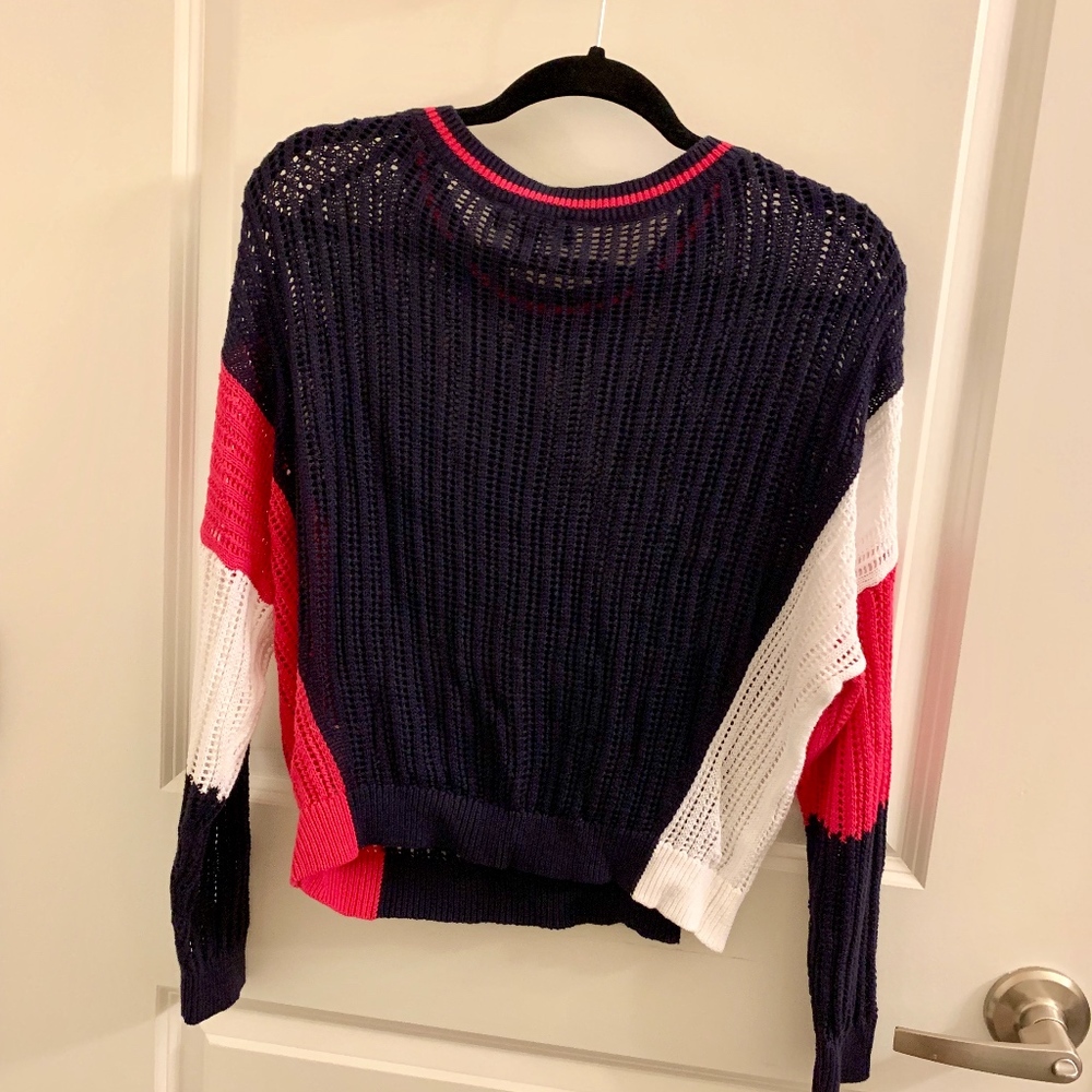 *new* Express Color Block Open Stitch Sweater